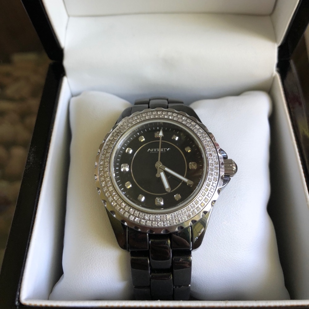 Affinity Diamond Black Ceramic Watch